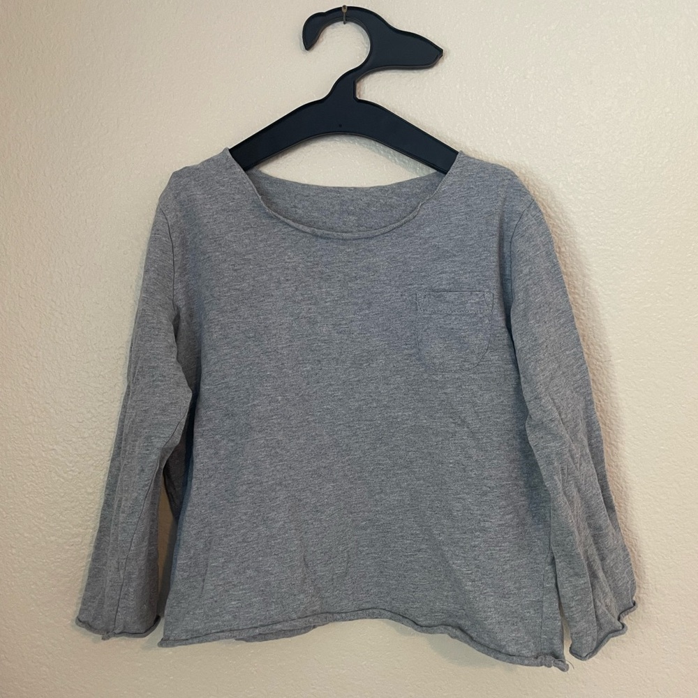 Gray Long Sleeve Kids Tee